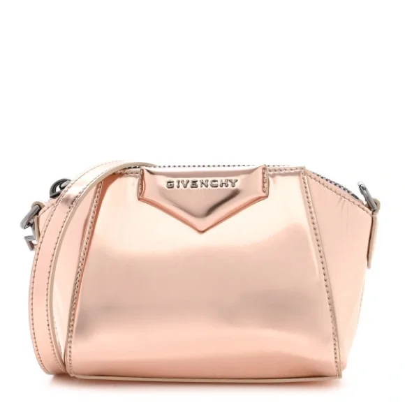 Givenchy💎Polyurethane Nano Antigona Crossbody✨Light Patent Leather Rose Gold✨ - Picture 3 of 13